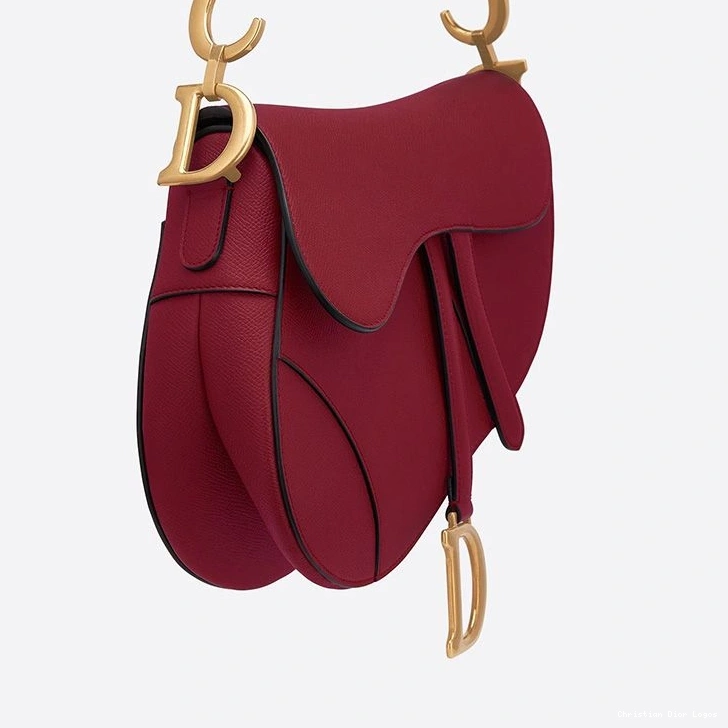 Cheap Bag Dior Saddle Grained Calfskin Red 0728 Luxury